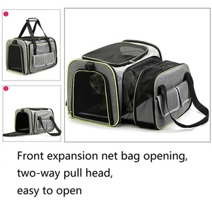 Bolsa de Transporte Expandible para Mascotas, Aprobada por Aerolíneas, con Malla Transpirable, para Perros y Gatos, con Almohadilla de Felpa Extraíble - Product Image 3