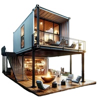 Maison préfabriquée en conteneur, assemblage rapide, intérieur personnalisé, bureau modulaire en conteneur pour chantier de construction