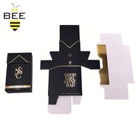 Boîte à flacons 2ml/3ml/5ml avec logo doré, boîtes d'emballage en papier pour produits de soins de la peau au toucher premium