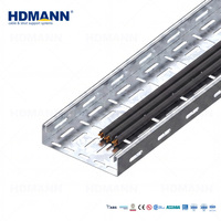 Hdmann CE Listed Premium Quality HDG Steel Perforated Basket Cable Tray for Infrastructure and Bridge Engineering