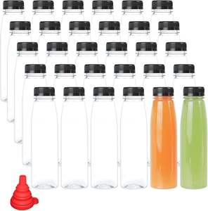 Etiquetas Adhesivas Personalizadas para Botellas de Jugo Elegantes de 330 ml y 500 ml, Botella de PET Transparente Desechable Ecológica para Bebidas, Botella de Soda con Tapa de Rosca de PP - Product Image 1