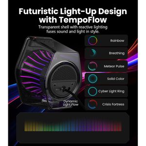 เฮคาเต้ เกมมิ่งลำโพง 2.0 RGB LED ไลท์ซิงค์บลูทูธสำหรับพีซีแล็ปท็อปเดสก์ท็อป - Product Image 4