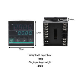 جهاز تحكم في درجة الحرارة الرقمي الذكي XRKC CH702 PID مع شاشة عرض ومرحل ذو مخرج مزدوج للتحكم الصناعي 220 فولت - Product Image 2