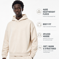 Sweat à capuche en molleton épais 460 GSM, coupe ample, pour homme, automne-hiver, chaud, style streetwear américain, personnalisable, marque privée
