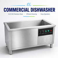 Lave-vaisselle automatique à ultrasons avec eau chauffée pour le nettoyage de la vaisselle, idéal pour les buffets, banquets, restaurants et systèmes de cuisine.