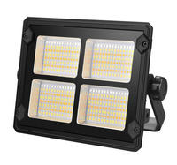 Projecteur pliable super lumineux 100W à faisceau large alimenté par la lumière de travail solaire d'inondation portative de camp rechargeable