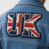 Patch Bordir Huruf Bendera Inggris Custom, Bahan Twill 3D, Dapat Disetrika untuk Topi Baseball, Hadiah, Bahan Twill Dapat Disetrika