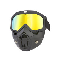 Nouveau casque demi-face tendance avec visière détachable, masque de protection, anti-vent, anti-poussière, anti-UV, cadre en TPU pour moto