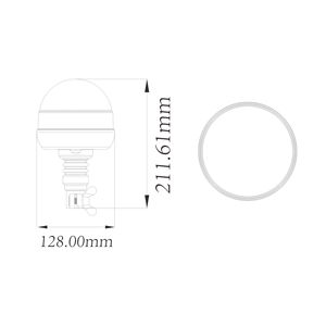 Feux de signalisation universels pour tracteurs, camions de chantier, travaux routiers, résistants aux intempéries, 3 modes, lumière ambre WL-3015B-AS, haute luminosité LE - Product Image 2