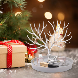 Paleta de exhibición organizadora de soporte de árbol de joyería galvanizada ecológica moderna para pendientes, collares, pulseras, anillos - Product Image 6