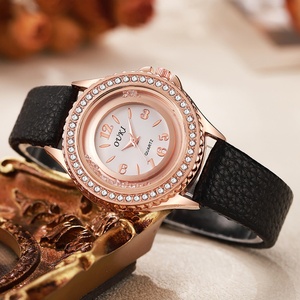 Reloj de Cuarzo para Mujer con Correa de Cuero, Reloj de Pulsera con Pedrería, Reloj de Moda para Mujer, Reloj Casual Elegante - Product Image 6