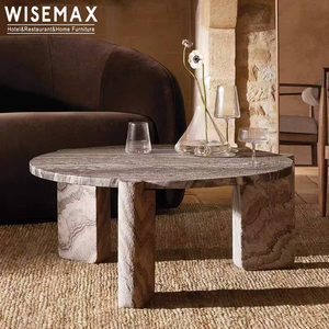 WISEMAX FURNITURE Muebles de Lujo Italianos, Mesa <span class=keywords><strong>Bella</strong></span> de Calacatta Viola, Sofás de Mármol Natural de Alta Gama, Mesa de Centro, Mesa de Café - Product Image 1