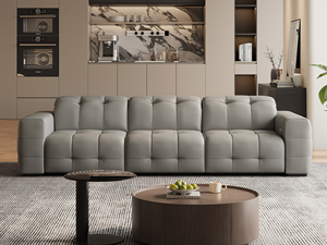 Divano Reclinabile Elettrico in Vera Pelle Personalizzabile, Stile Minimalista Italiano per Soggiorno - Product Image 3