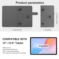 Vente flash - Étui universel rotatif pour tablette de 7 à 12,9 pouces, housse de protection en cuir PU pour tablette jusqu'à 12,9 pouces, fabriqué en PU