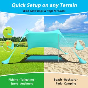 High Quality Four-Season Waterproof Portable <strong>Tarp</strong> Rain Tent Ultralight Beach Sun Shelter Camping <strong>with</strong> Tent <strong>Pole</strong> - Product Image 4