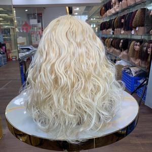 # Perruque Lace Wig Blonde 613 avec closure Kim K 2x6, Cheveux Naturels Bruts, Vente en Gros, Ondulation Body Wave, 16 Pouces, Courte, Pour Femmes - Product Image 2