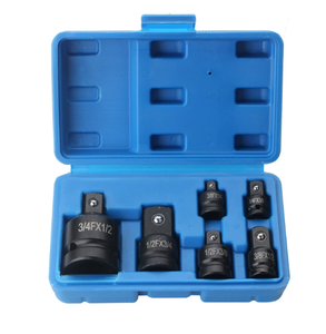 6-Piece Pneumatic Socket Adapter Drive <b>Set</b> Chrome Vanadium Steel 1/4" 1/2" 3/8" 3/4" Sockets OEM Ratchet Breaker <b>Hand</b> <b>Tool</b> TLS-1 - Product Image 2