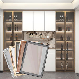 ตู้กระจกบานเลื่อนอลูมิเนียมกรอบประตูกระจกอลูมิเนียมโปรไฟล์สำหรับตู้กระจก - Product Image 2