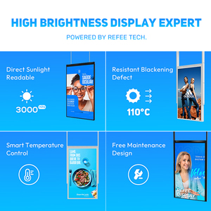 Écran tactile numérique double face haute luminosité IP65 4K personnalisé pour affichage publicitaire en centre commercial, affichage LCD pour vitrine A43c- - Product Image 2