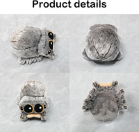 Jouets en peluche Lucas l'araignée de 20cm pour petit bébé noir blanc Gery jouets en peluche araignée de dessin animé poupée en peluche pour enfants cadeau