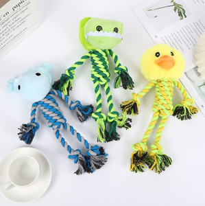 Mainan kunyah lucu baru produk anjing boneka hewan dengan kaki panjang tahan lama tali katun ChewToy - Product Image 4
