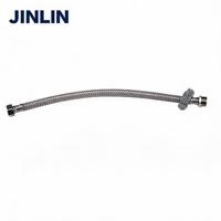 Tuyau d'alimentation d'eau tressé en acier inoxydable 304 JINLIN, anti-éclatement, haute pression (250 PSI), flexible, pour eau froide et chaude, pour salle de bain