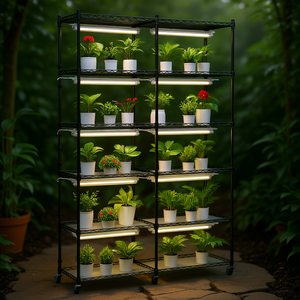 Estante de Cultivo Interior de 6 Niveles, 47.2L X 13.8W X 70.8H, Soporte para Plantas con Luz LED de Espectro Completo y Temporizador para Plántulas - Product Image 2