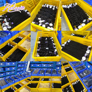 באיכות גבוהה רמי צרור עצם שיער טבעי, עמוק גל מתולתל צרור שיער טבעי, באיכות גבוהה גלם שיער סיטונאי Perruqu שיער טבעי - Product Image 6