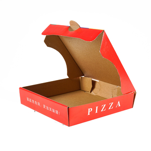 High Quality Custom 9-10 Inch Kraft Paper Pizza <strong>Boxes</strong> Corrugated Board Italian Pizza Carton - Product Image 3