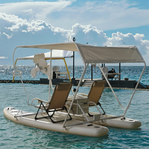 Catamarán de material de PVC fácil de usar Paddleboard inflable doble SUP con capacidad máxima 100kg para lagos y océanos - Product Image 1