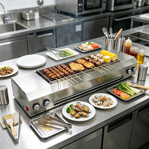 Matériel de cuisson pour street food : Machine à Oden électrique en acier inoxydable, pot à Oden à température constante avec cadre en bois - Product Image 3