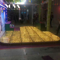 Plancher de danse LED à effet miroir infini Abyss 3D, super portable, installation rapide, haute qualité
