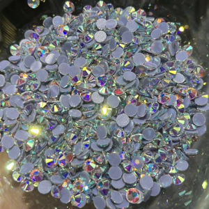 ขายตรงจากโรงงาน คุณภาพสูง มากกว่า 300 สี คริสตัลแก้วแบบติดร้อน 12 เหลี่ยม และ 16 เหลี่ยม  แบบหลังแบน - Product Image 2