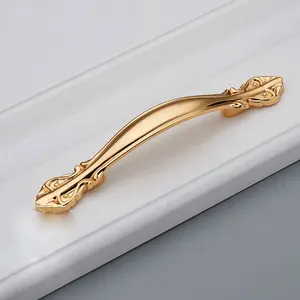Solid All Copper Hardware supplier Furniture Handle Bright classic Bronze cabinet wall drawer handle