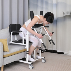 Chaise de transfert pour personnes handicapées, <span class=keywords><strong>fauteuil</strong></span> roulant de transfert pour personnes âgées et alitées, élévateur hydraulique en acier au carbone léger - Product Image 1