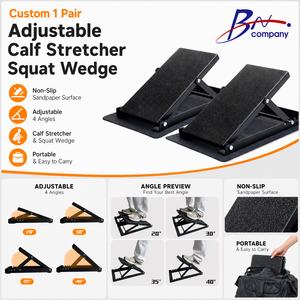 แผ่นรองยืด<span class=keywords><strong>ขา</strong></span>แบบปรับได้ BNcompany LJB-010 รุ่นสั่งทำพิเศษ 1 คู่ ทำจากเหล็ก ผิวหน้ากันลื่นแบบกระดาษทราย ใช้สำหรับบริหารกล้ามเนื้อขาและสะโพก พกพาสะดวก - Product Image 2