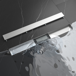 New Arrival vô hình tuyến tính vòi hoa sen xả gạch chèn cống Sàn thép không gỉ với có thể tháo rời Bìa lưới Grate - Product Image 2