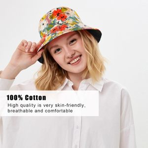 <strong>Floral</strong> Fisherman Outdoor Sun Protection Spring Summer Foldable Tie Bow <strong>Bucket</strong> <strong>Hat</strong> - Product Image 2