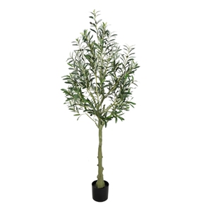 Árbol <span class=keywords><strong>de</strong></span> Olivo Artificial Grande Hoja <span class=keywords><strong>de</strong></span> Ficus Tronco <span class=keywords><strong>de</strong></span> Madera Hierba <span class=keywords><strong>de</strong></span> Seda Plástico Simulación Decorativo para el Hogar Paisajismo Exterior <span class=keywords><strong>Casa</strong></span> en Maceta - Product Image 2