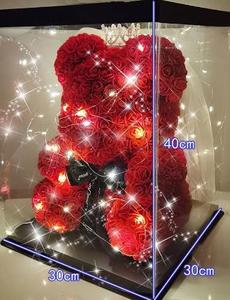 Orsetto di <span class=keywords><strong>Rose</strong></span> con Corona per San Valentino, Uso Interno ed Esterno, Fiori e Piante Decorative - Product Image 2