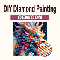 Offre Spéciale Kits d'Art Mosaïque Diamant Rond Complet 5D DIY Dragon Fantastique Peinture Diamant Faite à la Main pour Adultes Décoration Maison