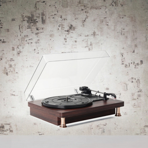 Tourne-disque 3 vitesses <span class=keywords><strong>pas</strong></span> <span class=keywords><strong>cher</strong></span>, qualité supérieure, avec haut-parleur stéréo vintage en bois pour la musique à domicile, fourni par l'usine - Product Image 1