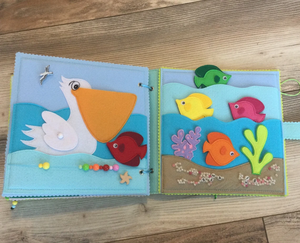 Livre en tissu doux en feutre fait à la main pour l'apprentissage précoce, jouets éducatifs silencieux personnalisés pour enfants, mon premier livre - Product Image 3
