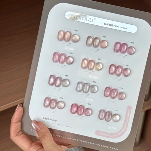 Kit de vernis à ongles gel UV 12 couleurs, écologique, végétalien, non toxique, sans HEMA, effet magnétique, French Luxury, rose œil de chat, pour salon et usage DIY - Product Image 3