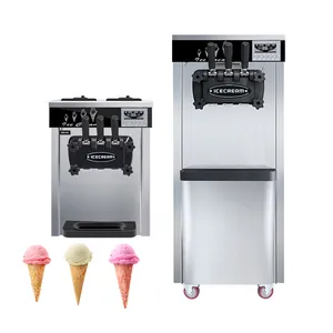 Machine à crème glacée molle de structure d'acier inoxydable