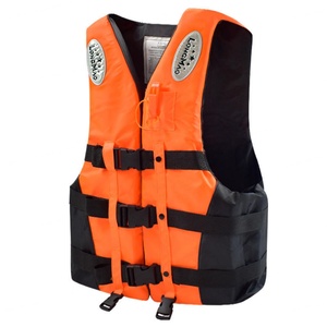 Gilet de sauvetage orange pour homme Loremo, tissu Oxford, veste de sécurité à haute flottabilité, taille adulte - Product Image 2