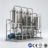 Évaporateur électrique à simple effet en acier inoxydable pour la concentration d'extraits végétaux SS304 CE ISO pour usage industriel