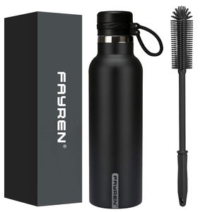 Botella de Agua Aislada de Acero Inoxidable Fayren de 500 ml con Logotipo Personalizado, para Bicicleta, Mantiene Bebidas Frías o Calientes - Product Image 1