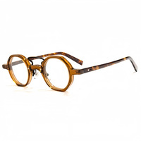 Marcos de acetato retro de diseñador hechos a mano, pequeños bordes anchos, gafas ligeras clásicas sólidas, marcos de gafas