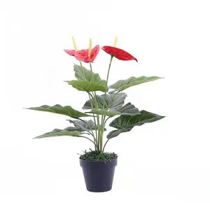 55cm 5469 홈 장식 anthurium 식물 인공 꽃 도매 장식 공급 업체